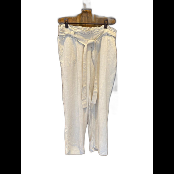 Sugar lips Womens Plus Size ??Linen(no tag) Capri Pants w/ Elastic Waist - Picture 1 of 9